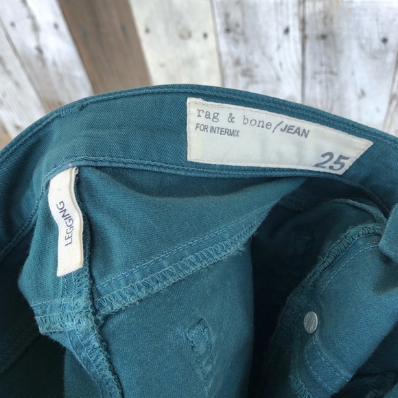 Rag & bone Dark Green Skinny Legging Jeans - Picture 10 of 11